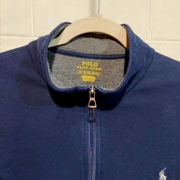 Polo Ralph Lauren Men's Jersey Quarter Zip XL Navy Golf Cotton Blend Casual Pony - Picture 4 of 7